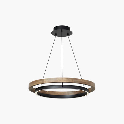 Antizer Circular LED Wood Chandelier for Dining Room