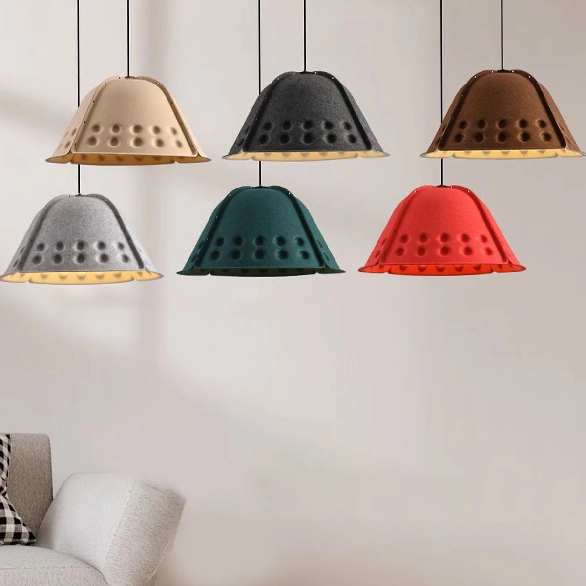 Antizer Clock Shaped Hot Pressed Acoustic Pendant Light