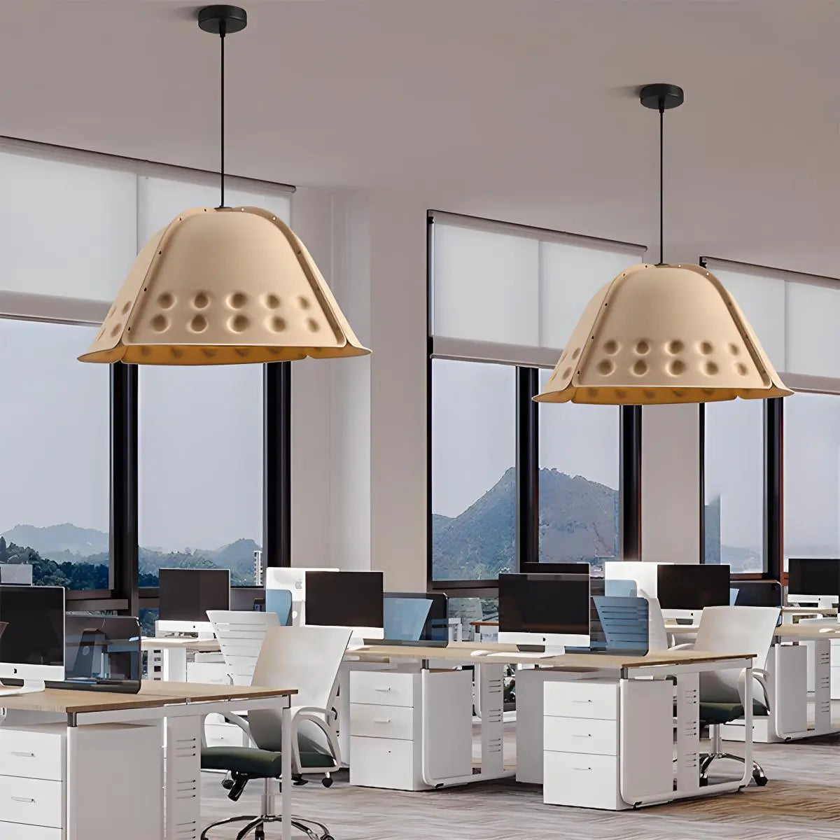 Antizer Clock Shaped Hot Pressed Acoustic Pendant Light