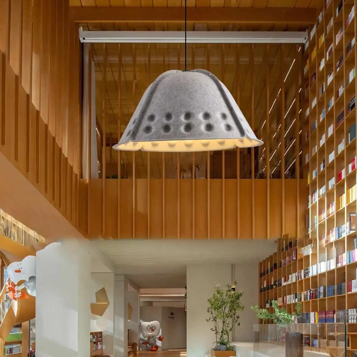 Antizer Clock Shaped Hot Pressed Acoustic Pendant Light