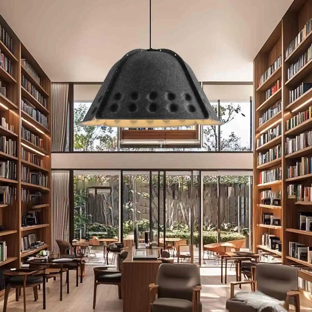 Antizer Clock Shaped Hot Pressed Acoustic Pendant Light