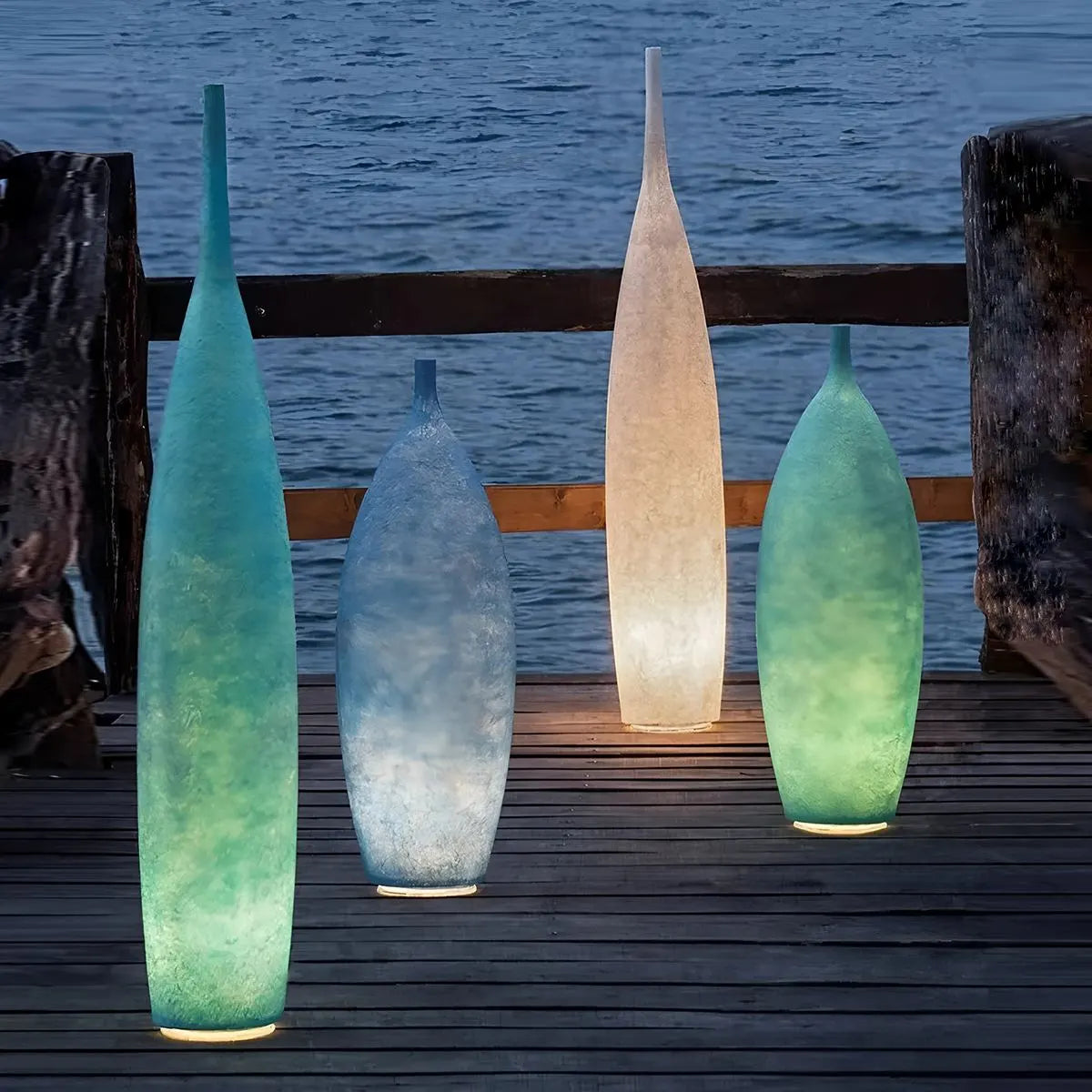 Antizer Colorful Vases Outdoor Floor Lamp
