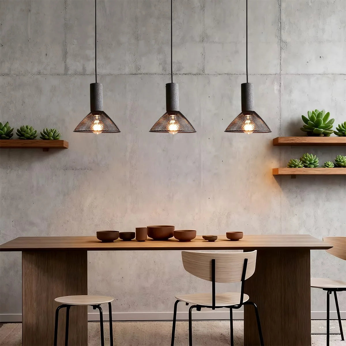 Antizer Concrete Industry Pendant Lamp for Kitchen