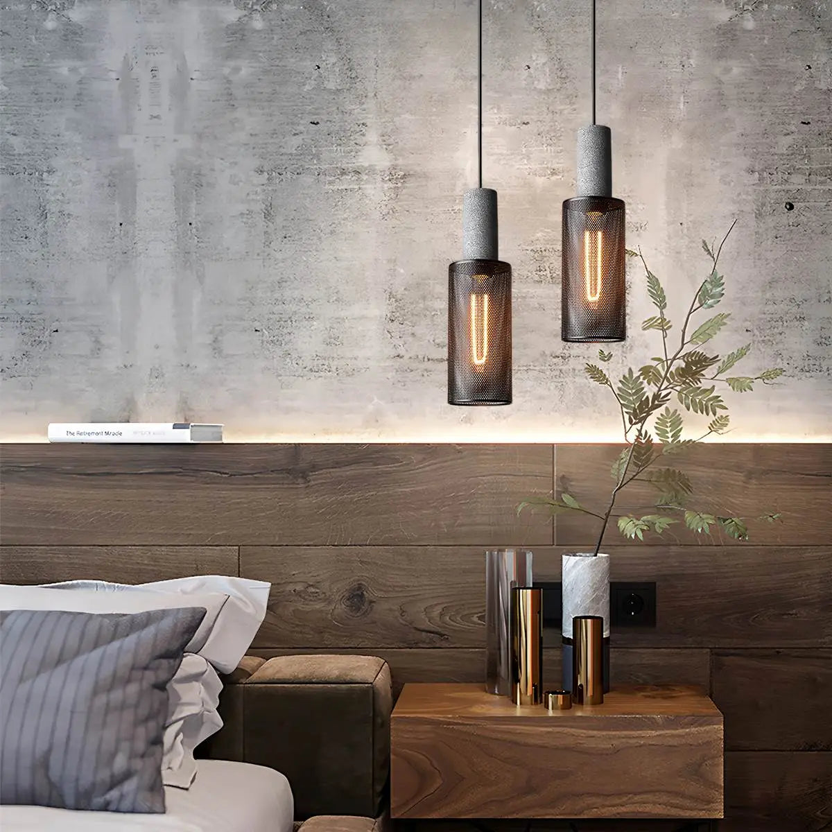 Antizer Concrete Industry Pendant Lamp for Kitchen
