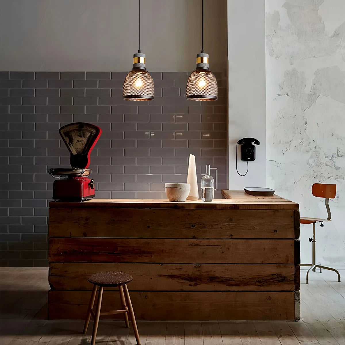 Antizer Concrete Industry Pendant Lamp for Kitchen