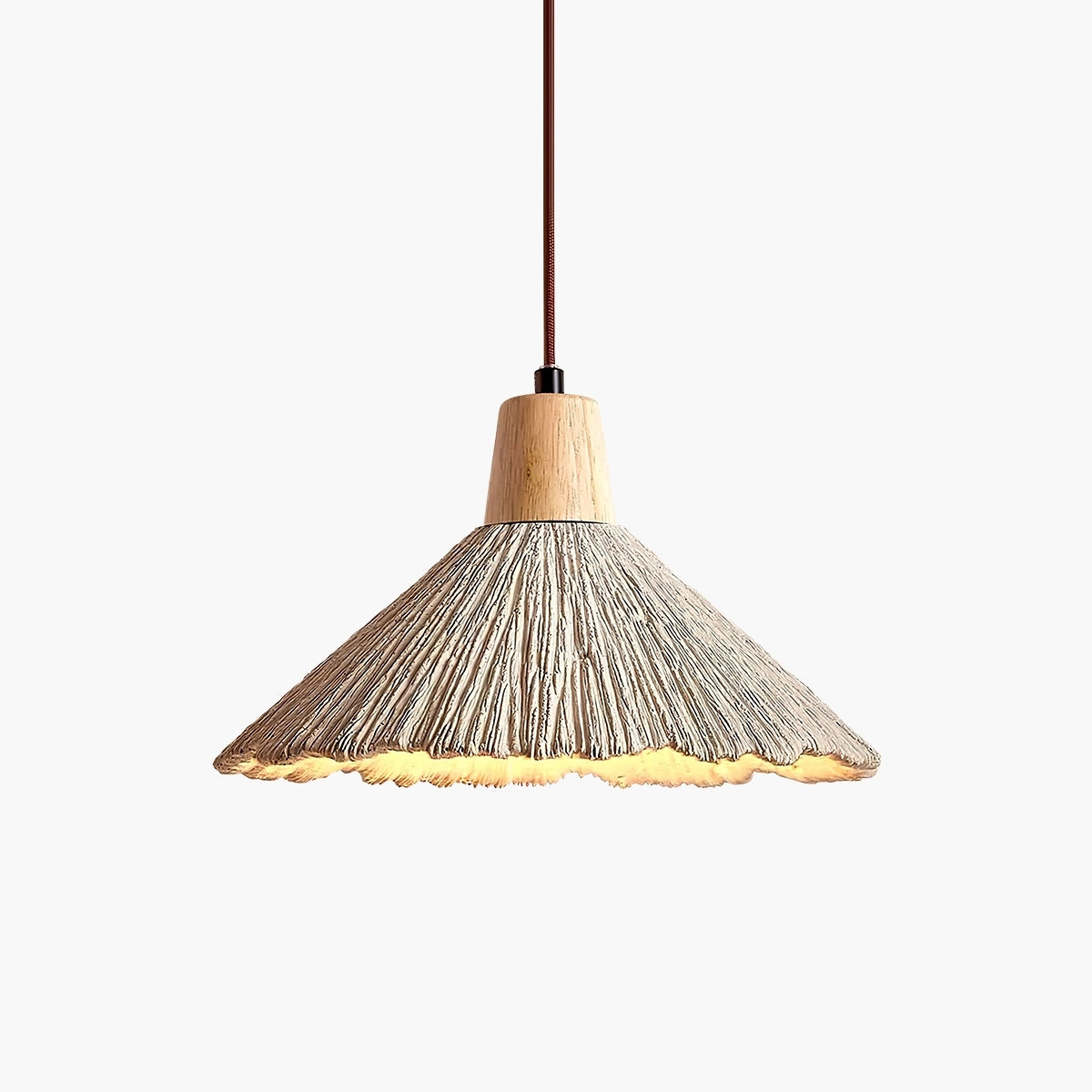 Antizer Concrete Pleated Pendant Lamp for Bedroom