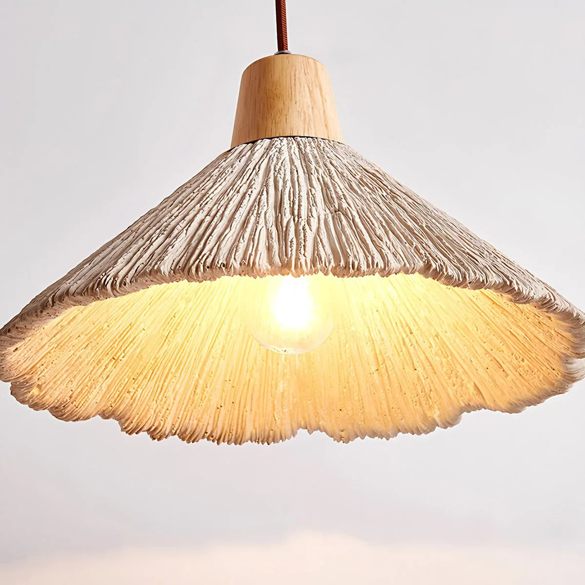 Antizer Concrete Pleated Pendant Lamp for Bedroom