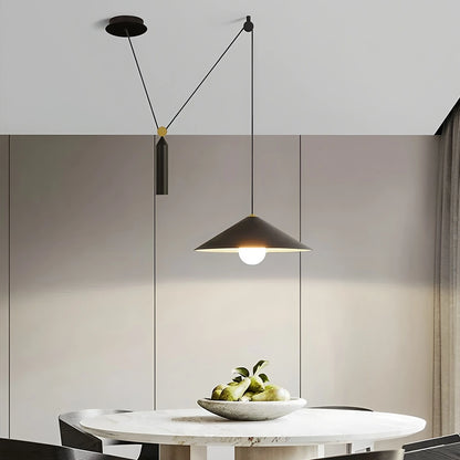 Antizer Cone Counterweight Pulley Swag Pendant Lamp