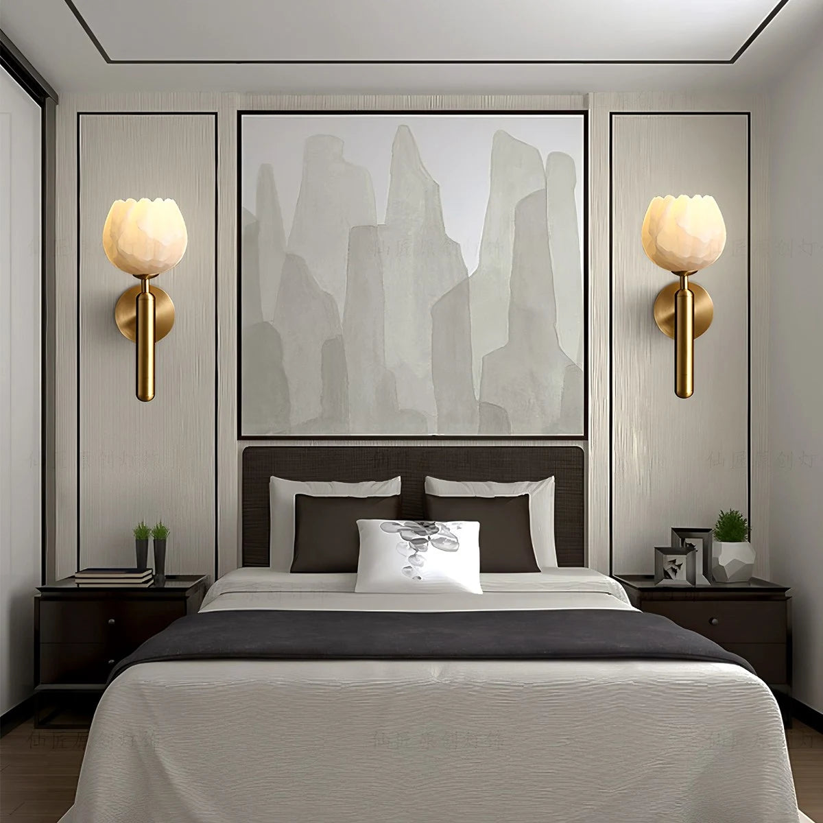 Antizer Creative Flower Shaped Alabaster Wall Lamp