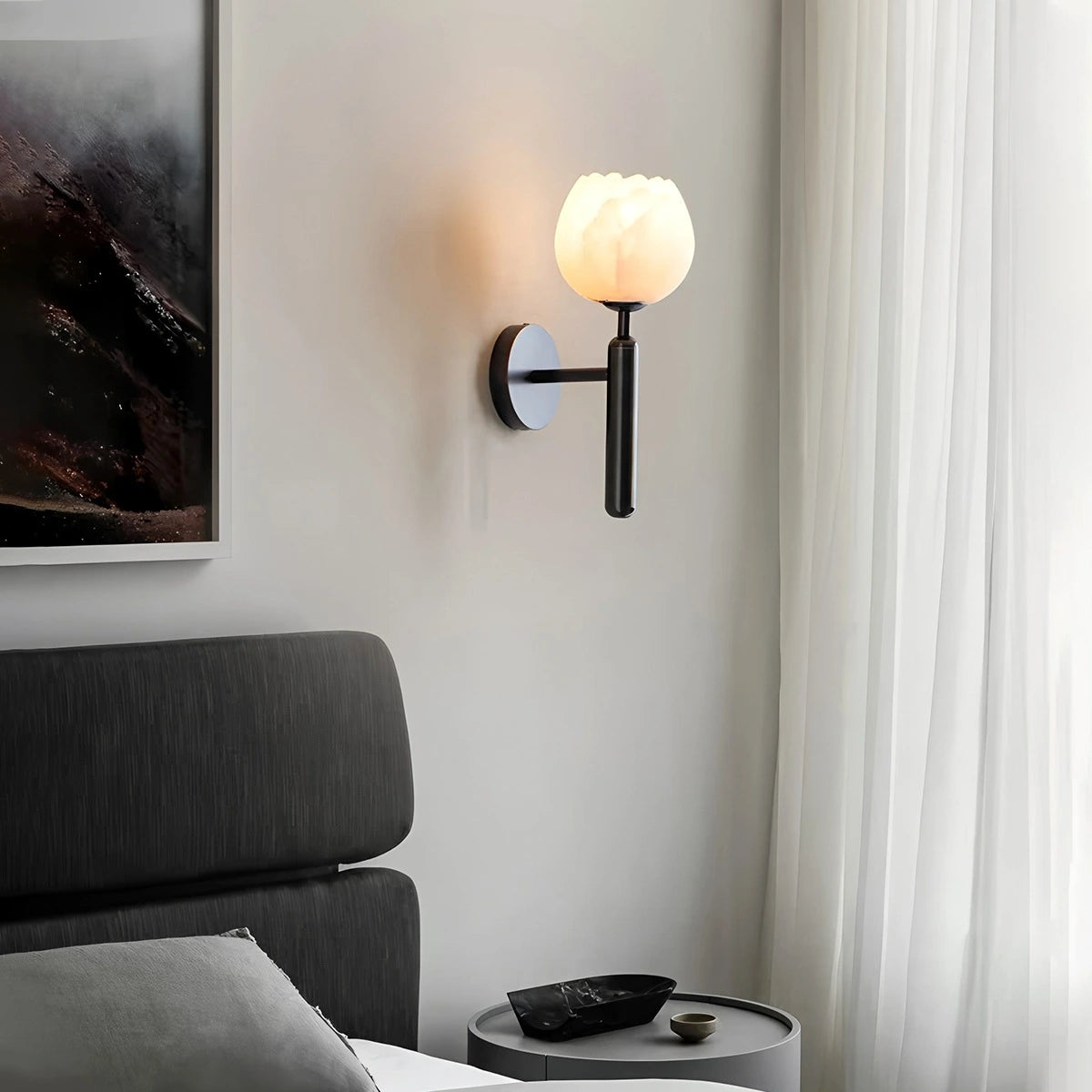 Antizer Creative Flower Shaped Alabaster Wall Lamp