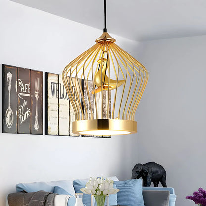 Antizer Creative Birdcage Pendant Light for Living Room