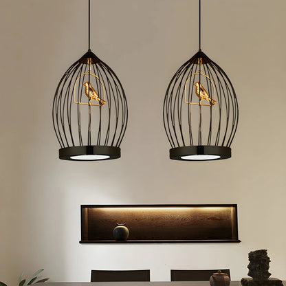 Antizer Creative Birdcage Pendant Light for Living Room