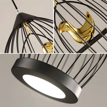 Antizer Creative Birdcage Pendant Light for Living Room