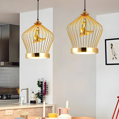 Antizer Creative Birdcage Pendant Light for Living Room