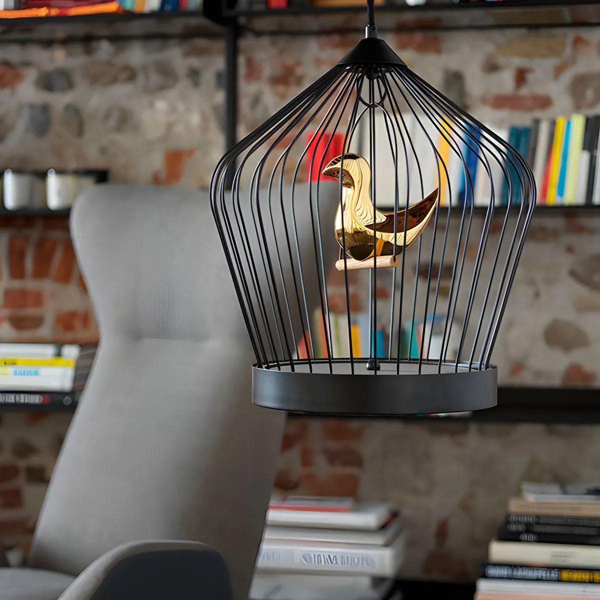 Antizer Creative Birdcage Pendant Light for Living Room