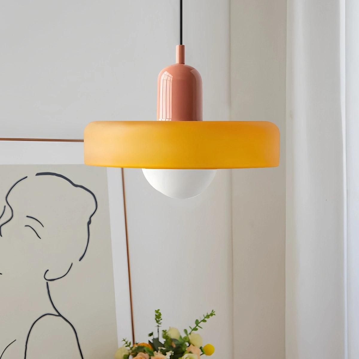 Antizer Modern Bauhaus Glass Pendant Light