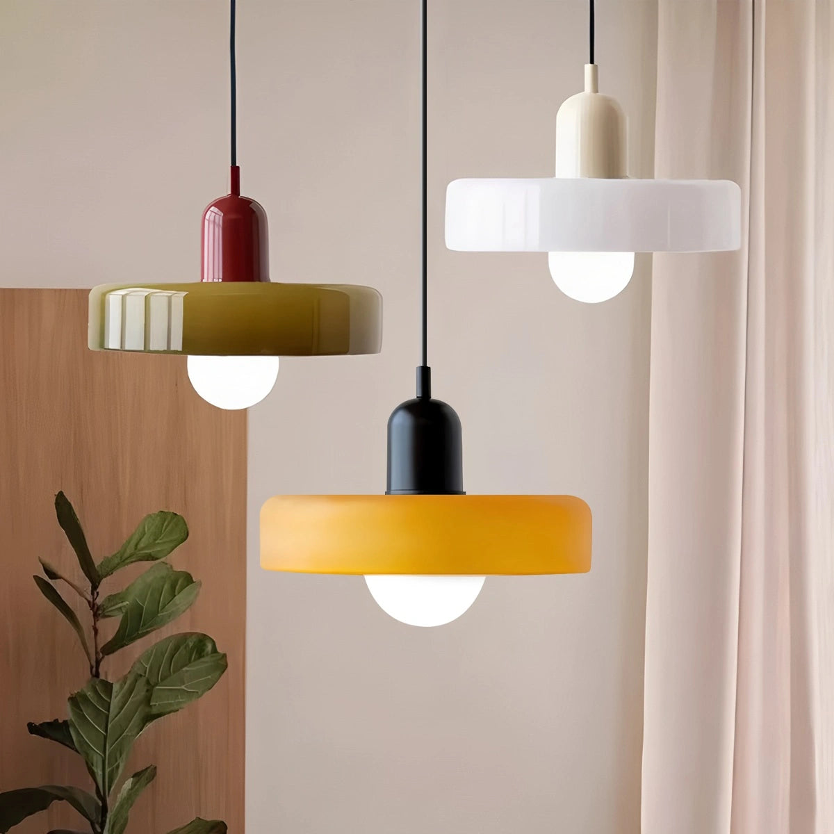 Antizer Modern Bauhaus Glass Pendant Light