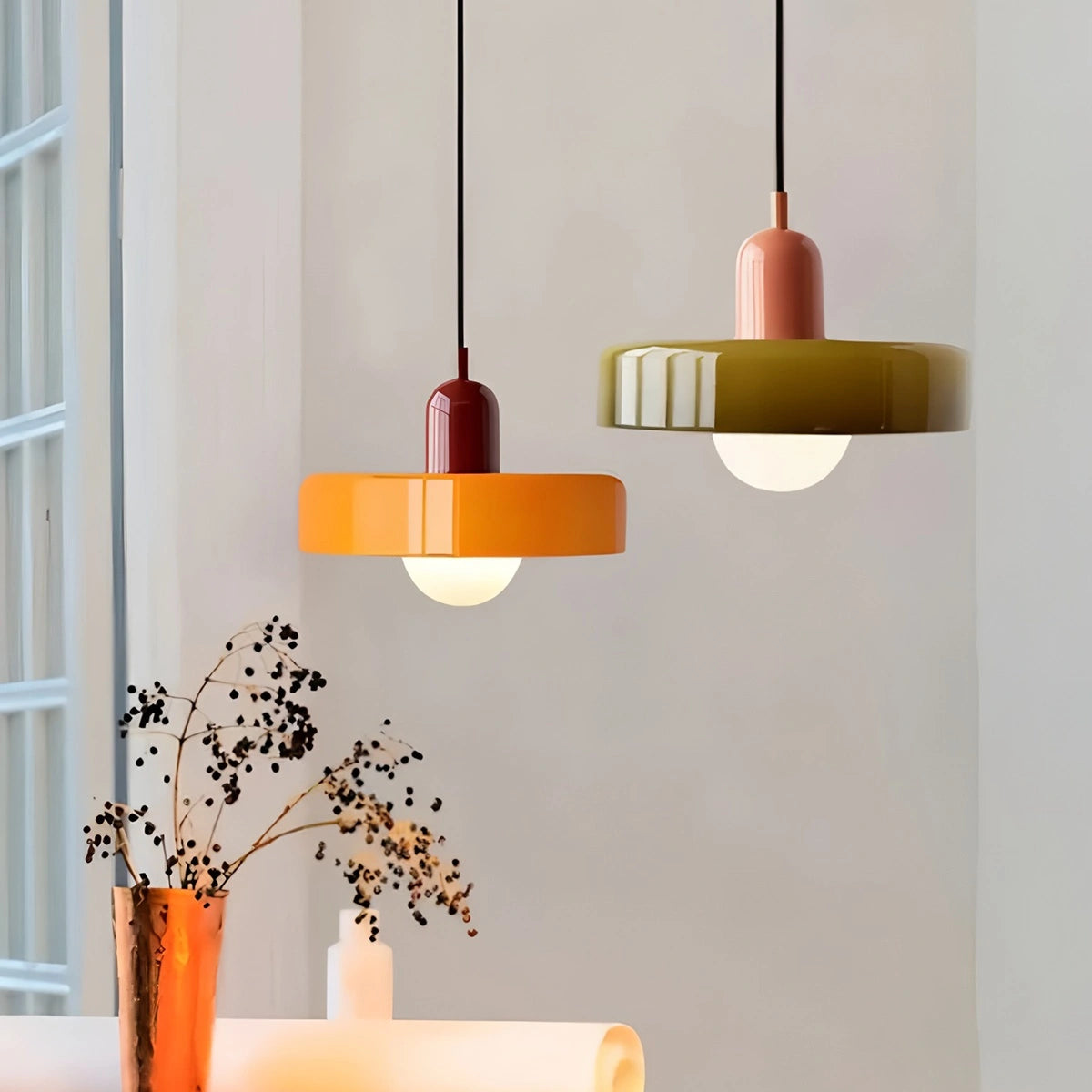 Antizer Modern Bauhaus Glass Pendant Light