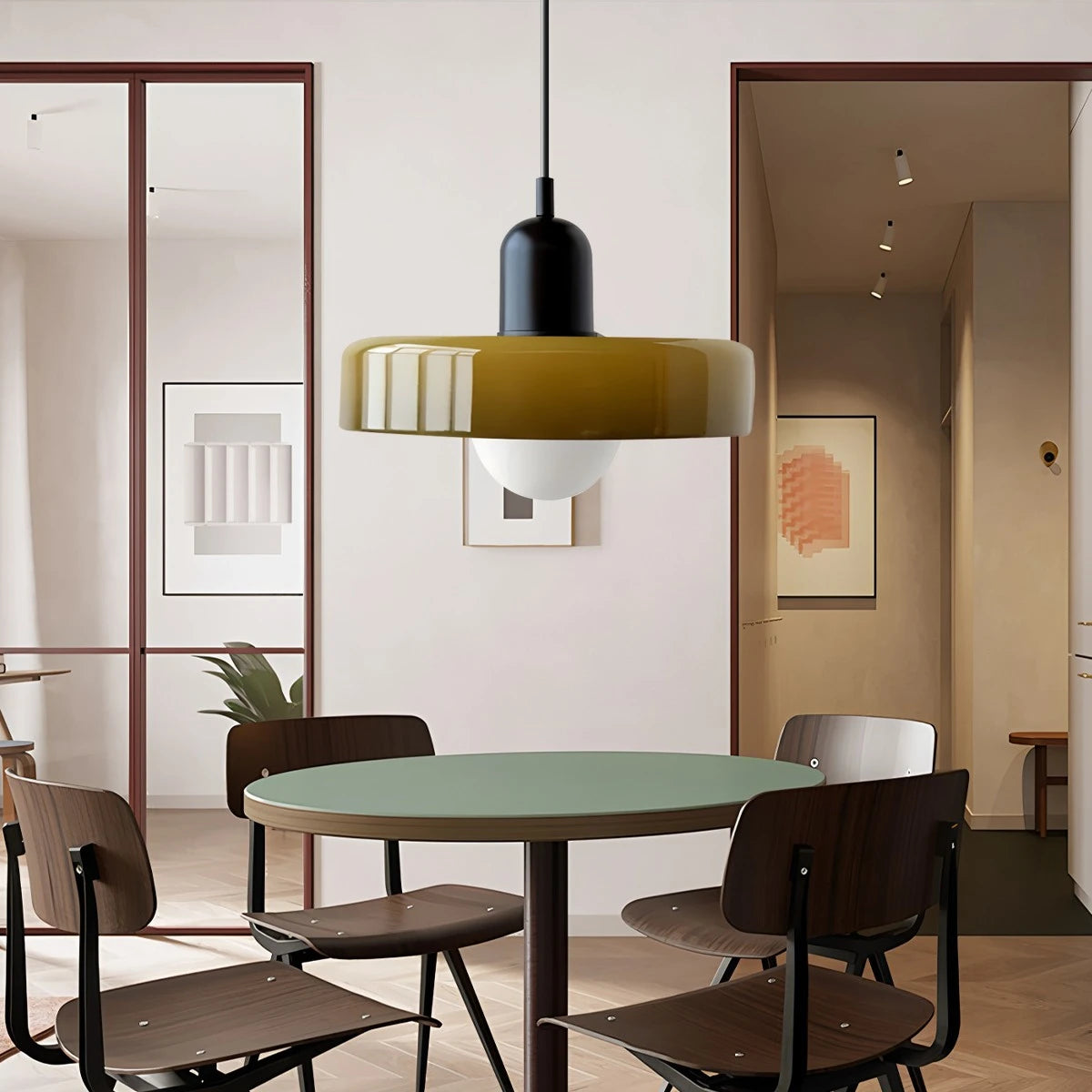 Antizer Modern Bauhaus Glass Pendant Light