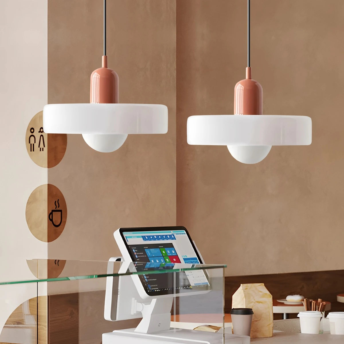Antizer Modern Bauhaus Glass Pendant Light