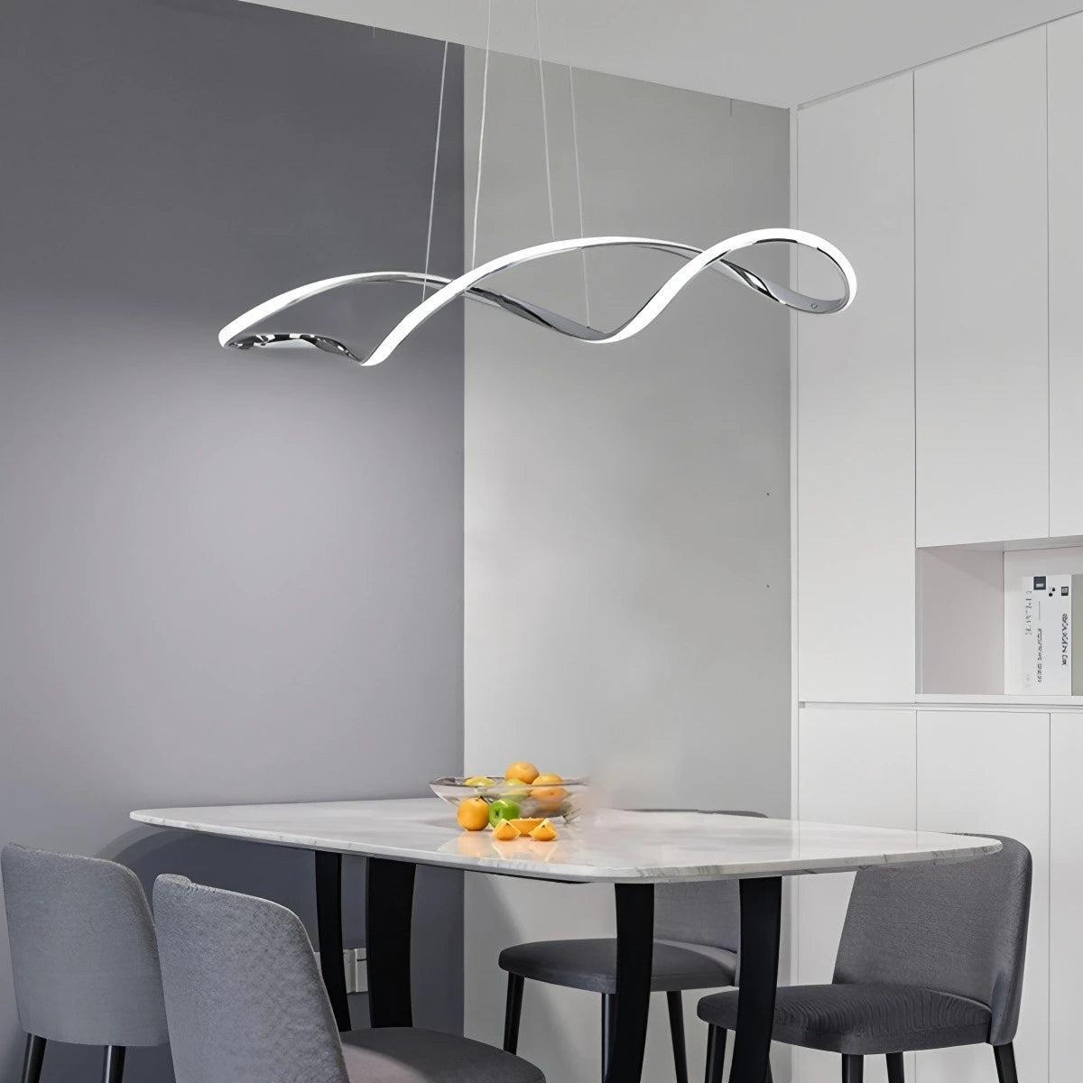 Antizer Linear Twist Pendant Light for Dining Room