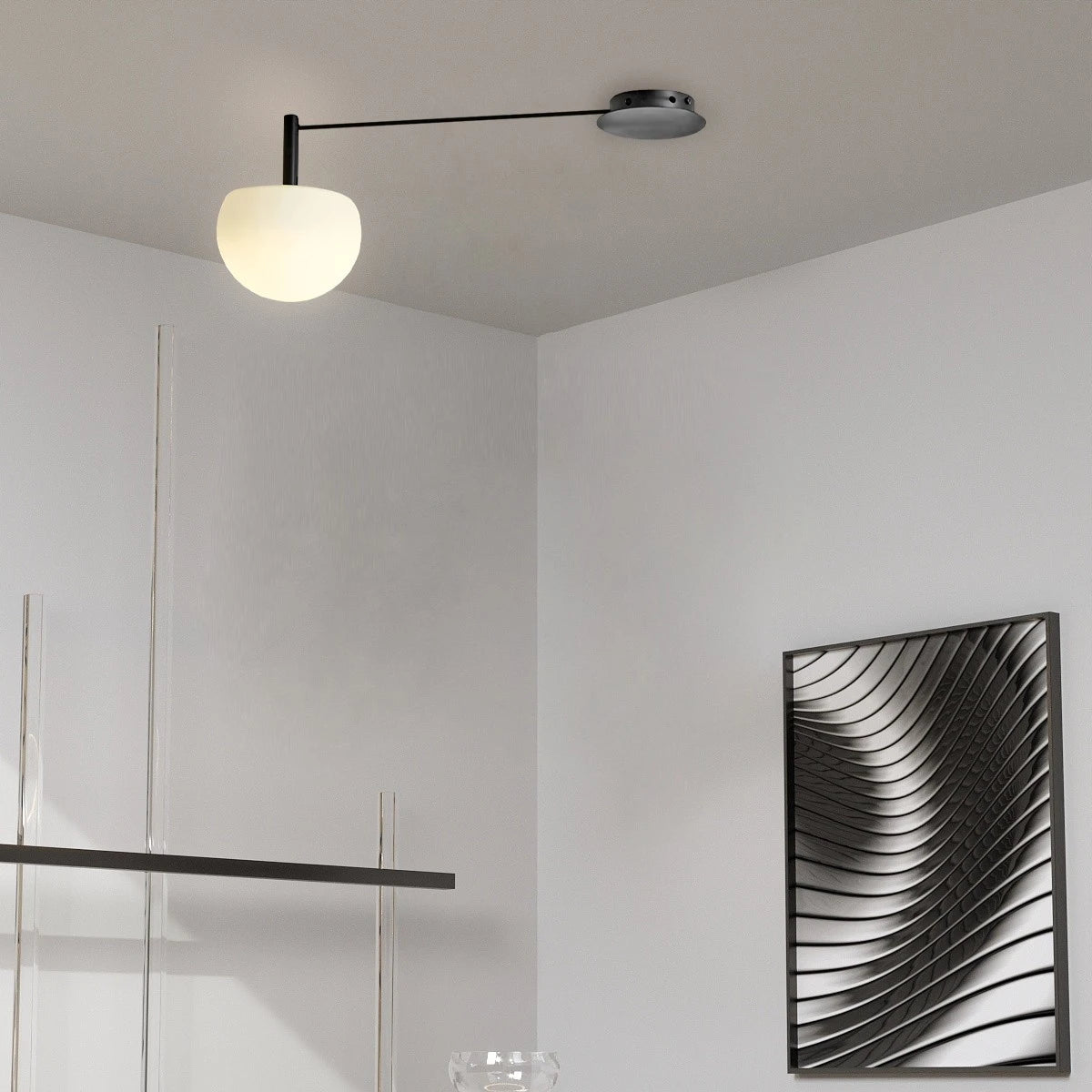 Antizer Custom Frosted Glass Globe Ceiling Light