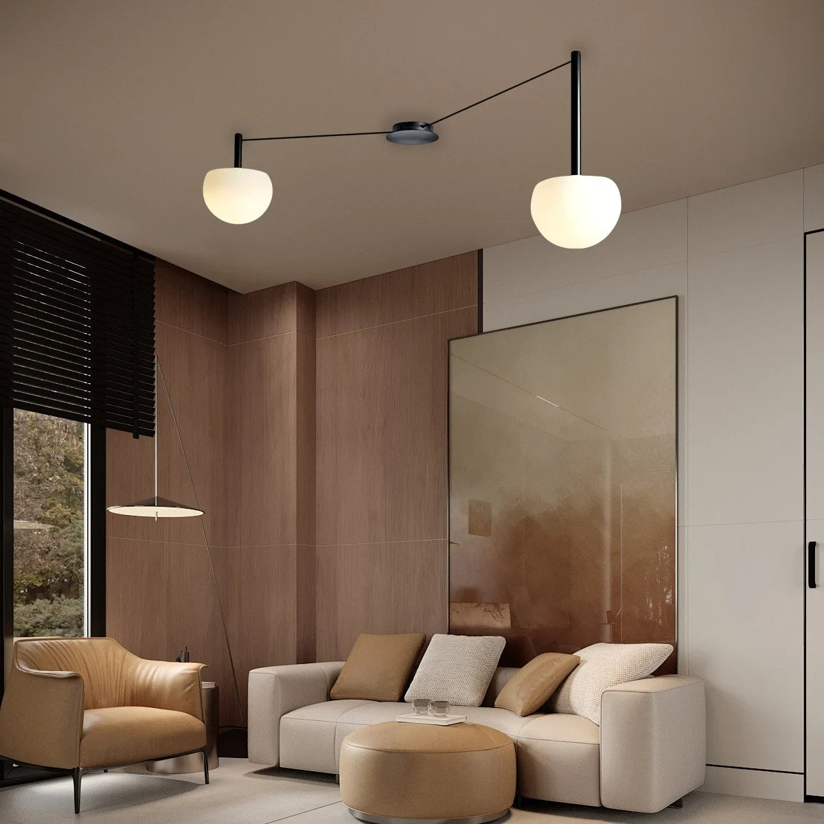 Antizer Custom Frosted Glass Globe Ceiling Light