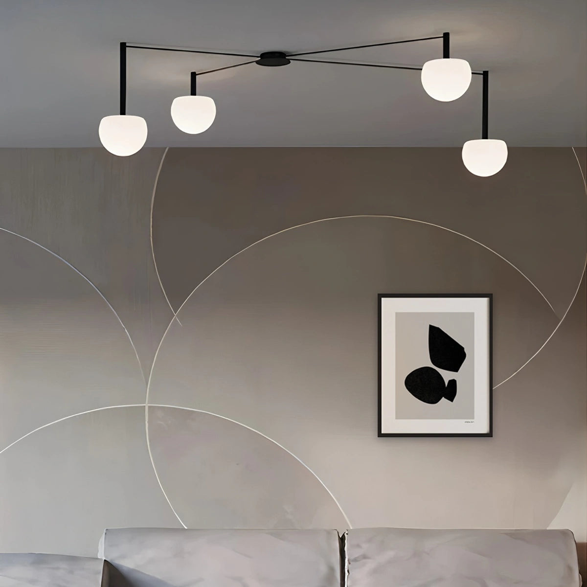 Antizer Custom Frosted Glass Globe Ceiling Light