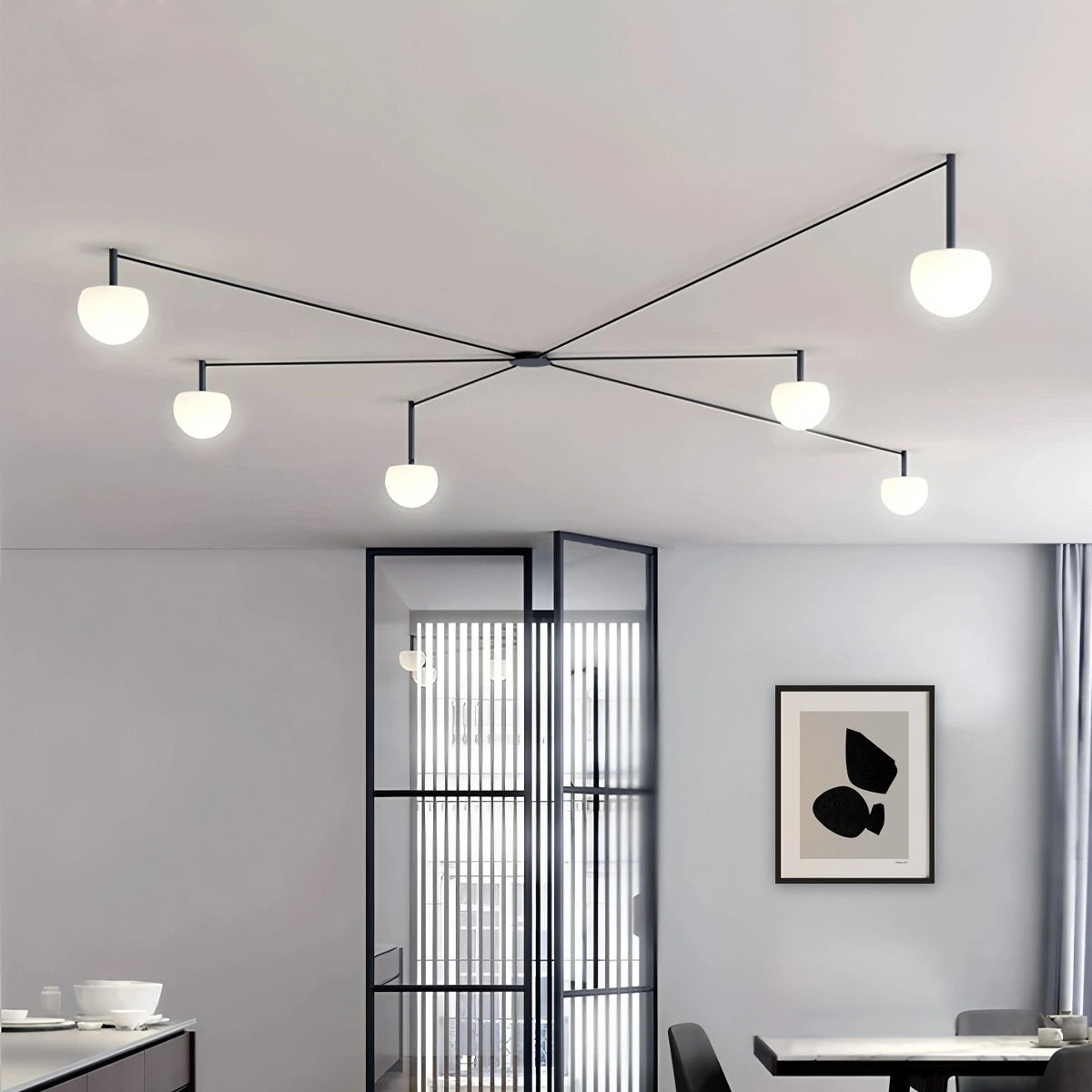 Antizer Custom Frosted Glass Globe Ceiling Light