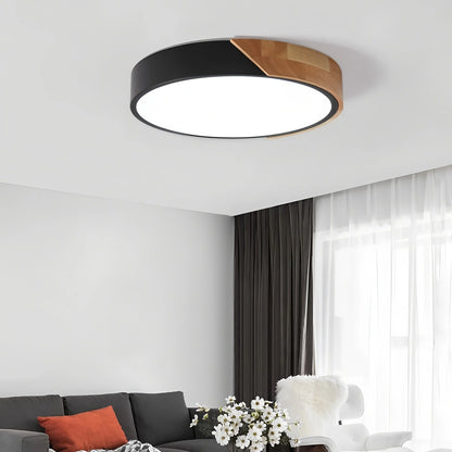Antizer Minimalist Wood Ceiling Light for Bedroom