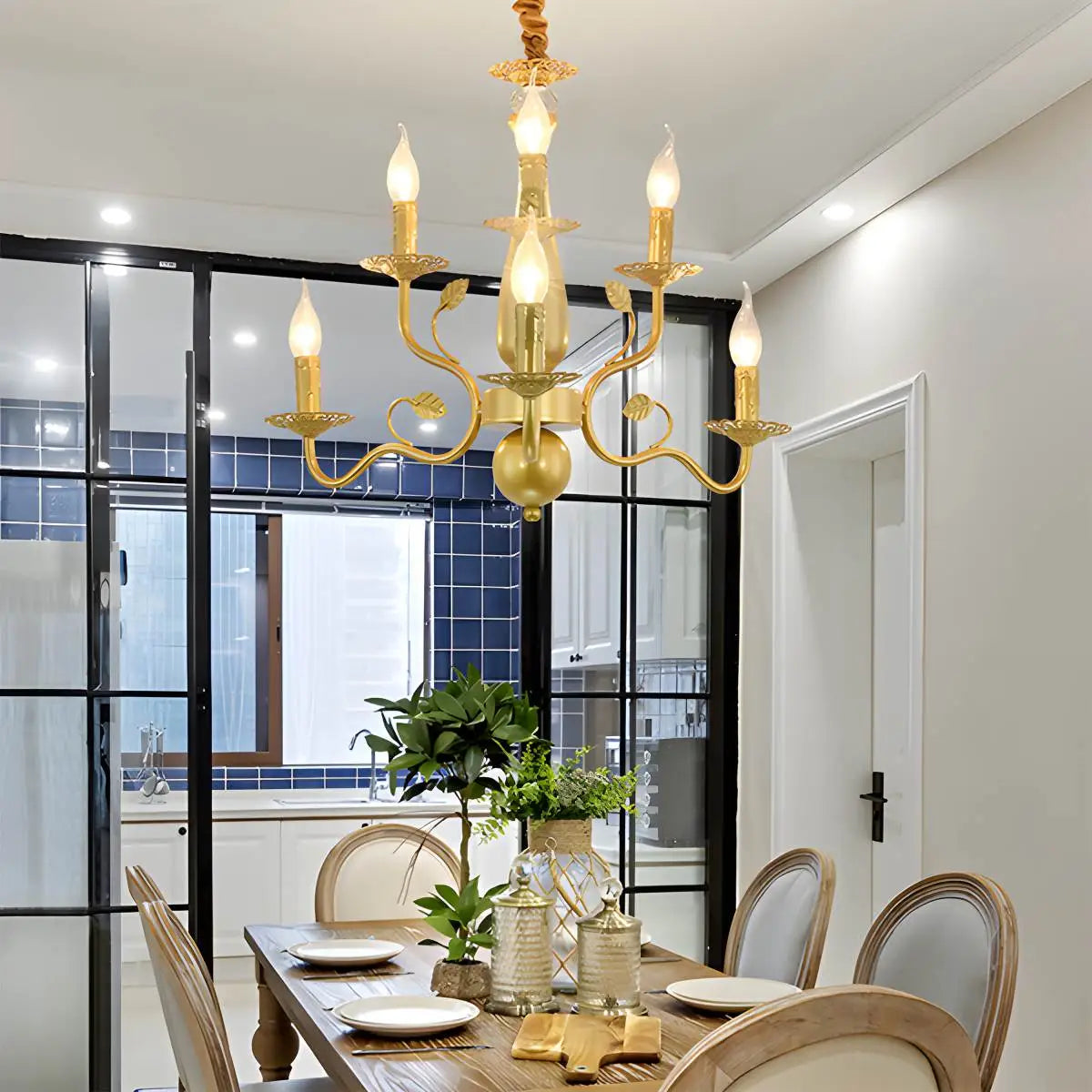Antizer Double Layered Candle Chandelier for Dining Room