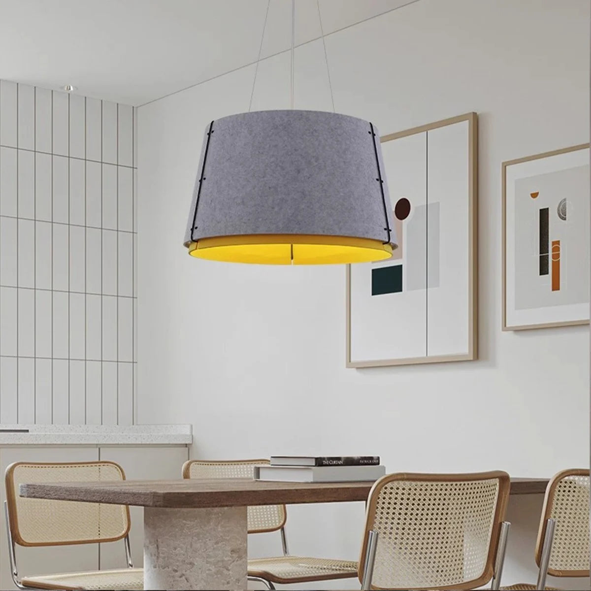 Antizer Double Layer Circular Acoustic Pendant Light for Office