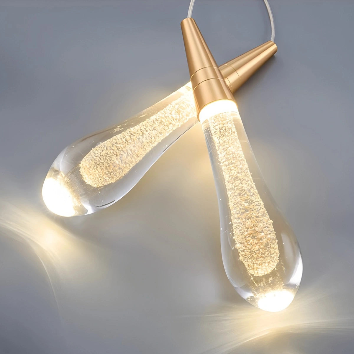 Antizer Drop Crystal Chrome Pendant Light for Bedroom
