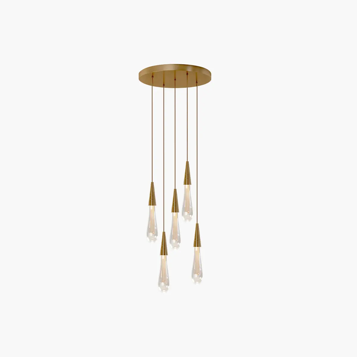 Antizer Drop Crystal Chrome Pendant Light for Bedroom