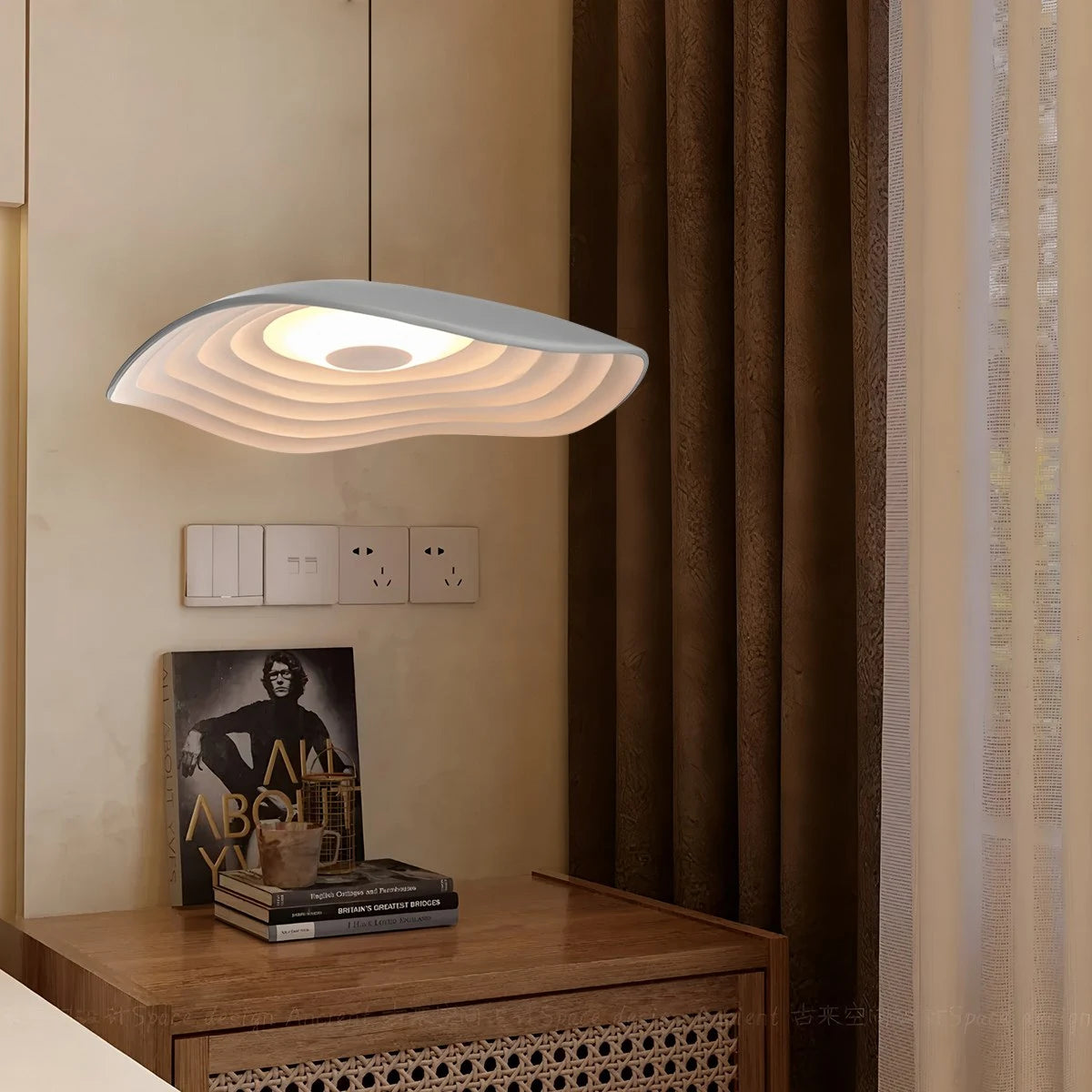 Antizer Nordic Creative Ripple Pendant Light for Dining Room
