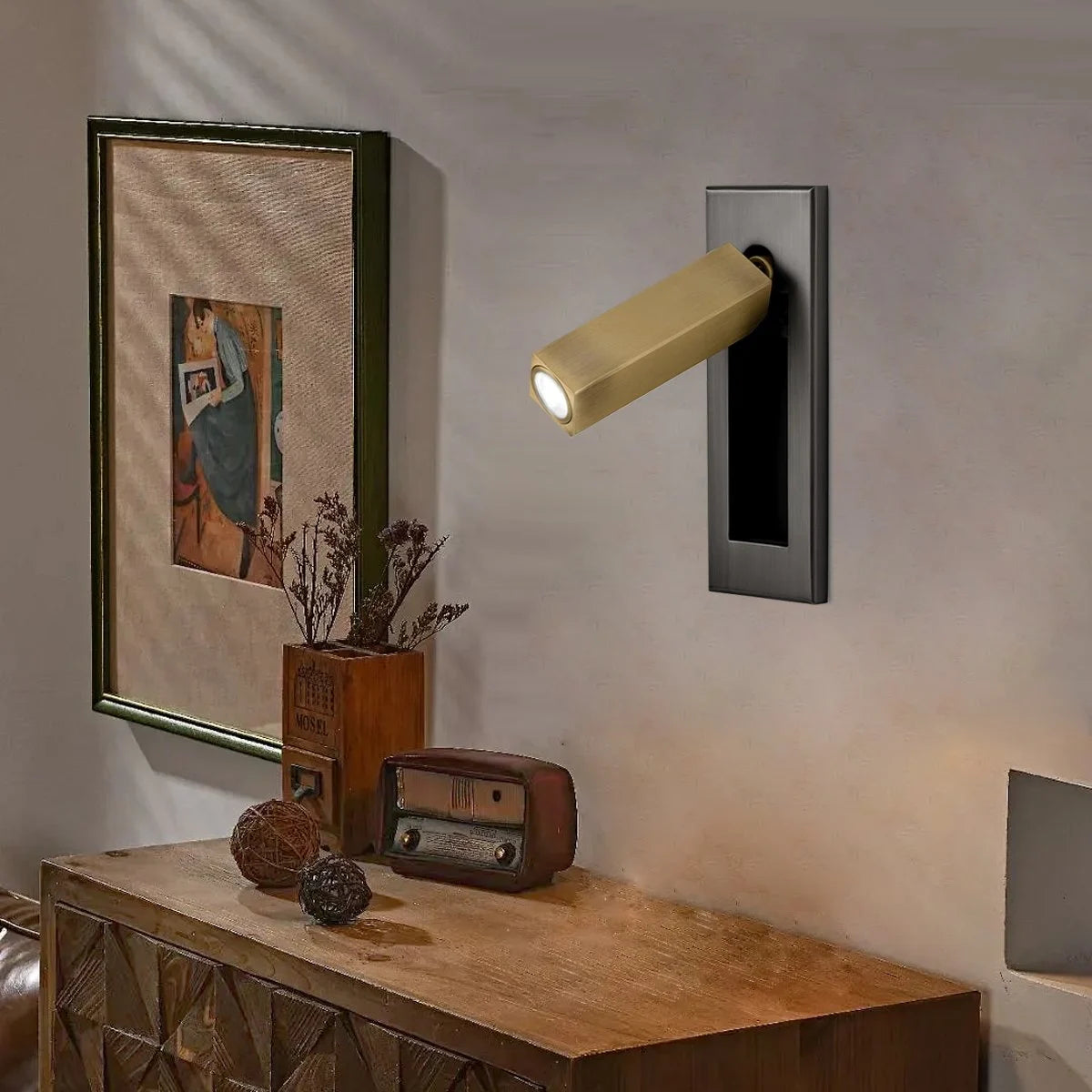 Antizer Embedded Bedside Sconce for Bedroom
