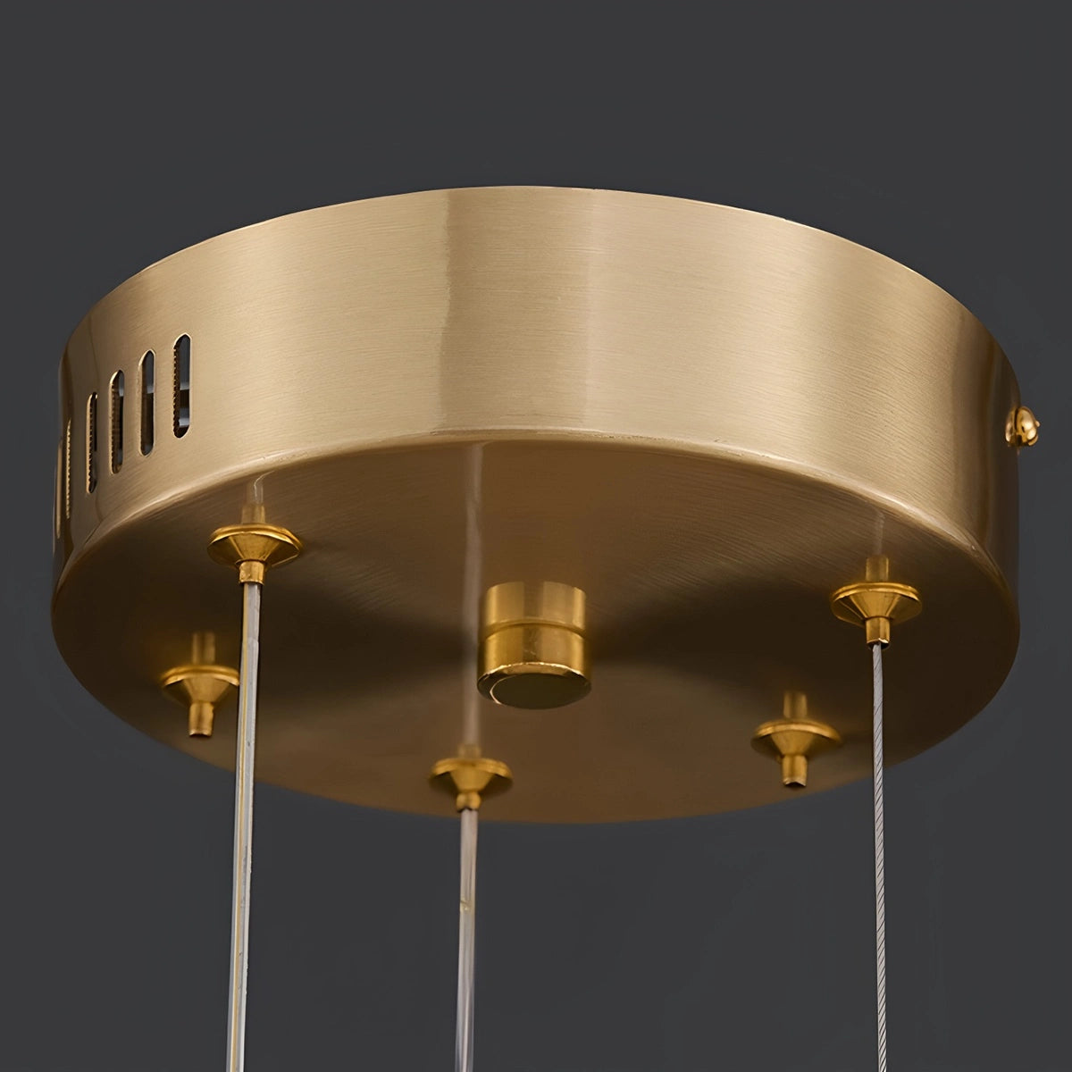 Antizer Enamel Round Brass Chandelier for Dining Area