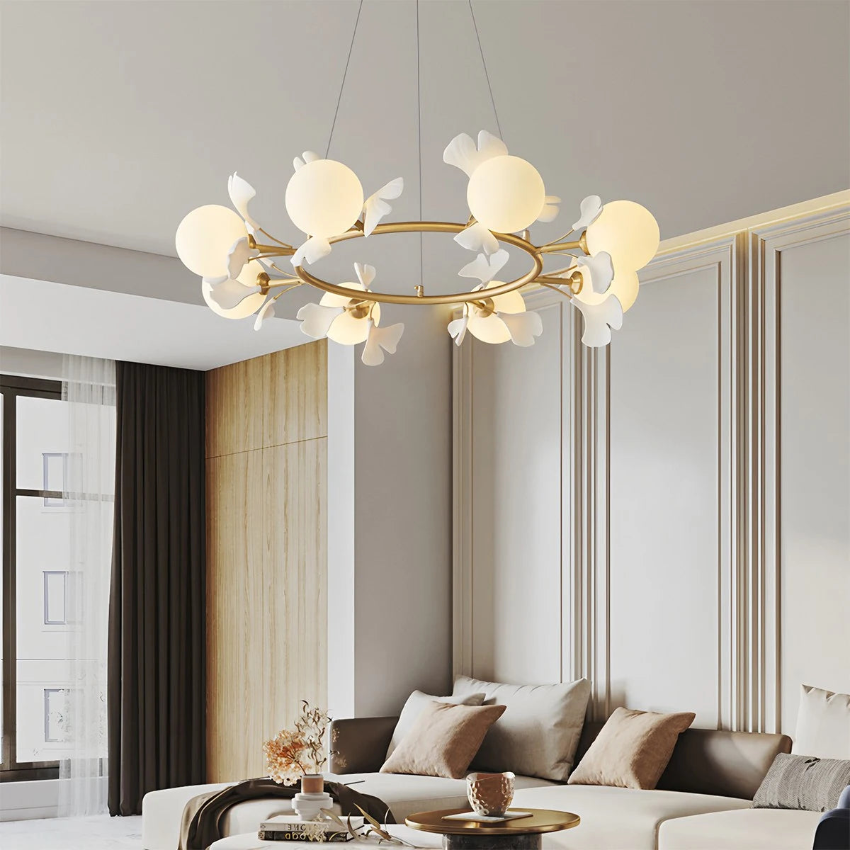 Antizer Evander Ginkgo Chandelier for Dining Area