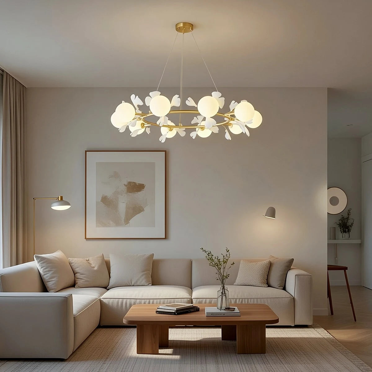 Antizer Evander Ginkgo Chandelier for Dining Area