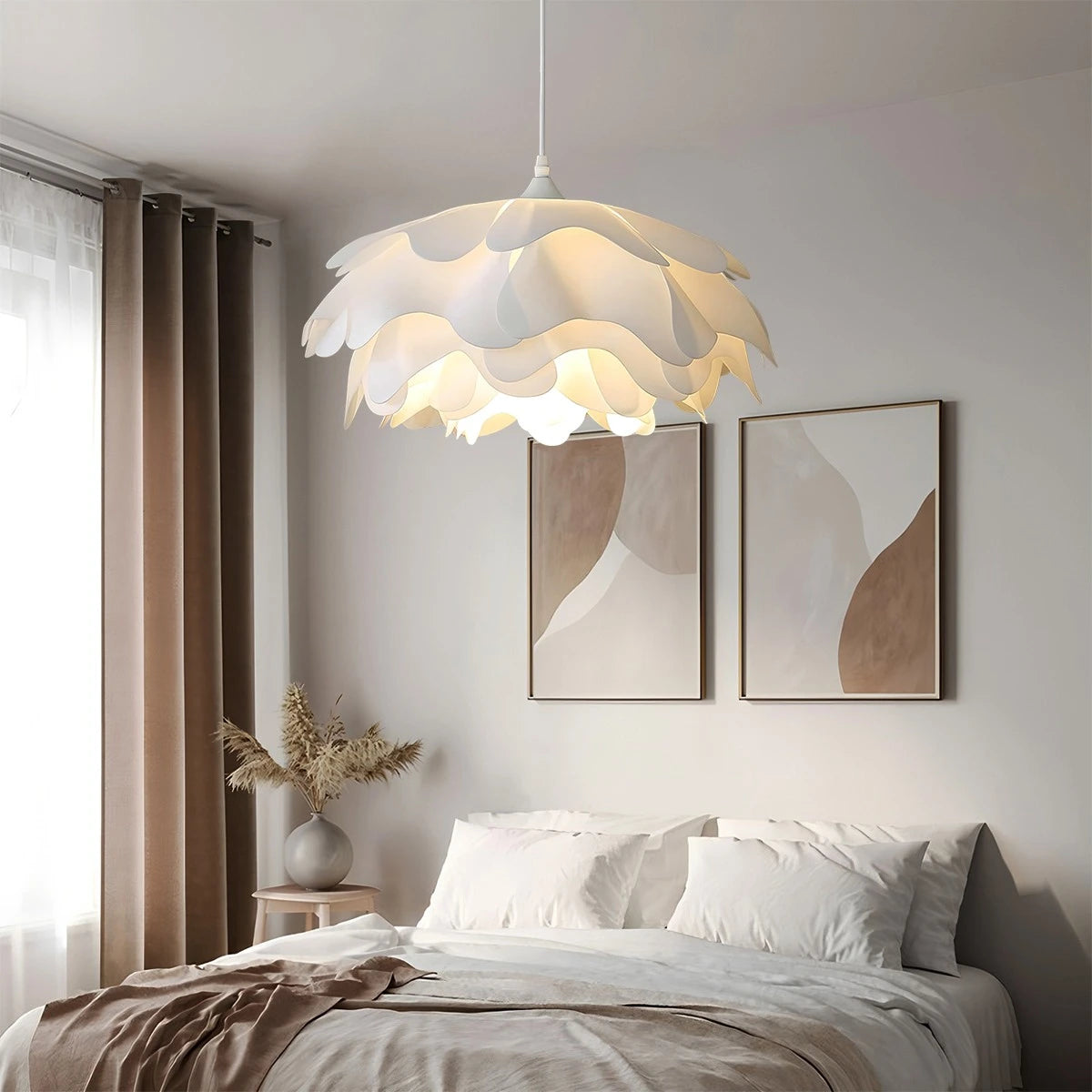 Antizer Flower Shaped White Pendant Lamp for Bedroom