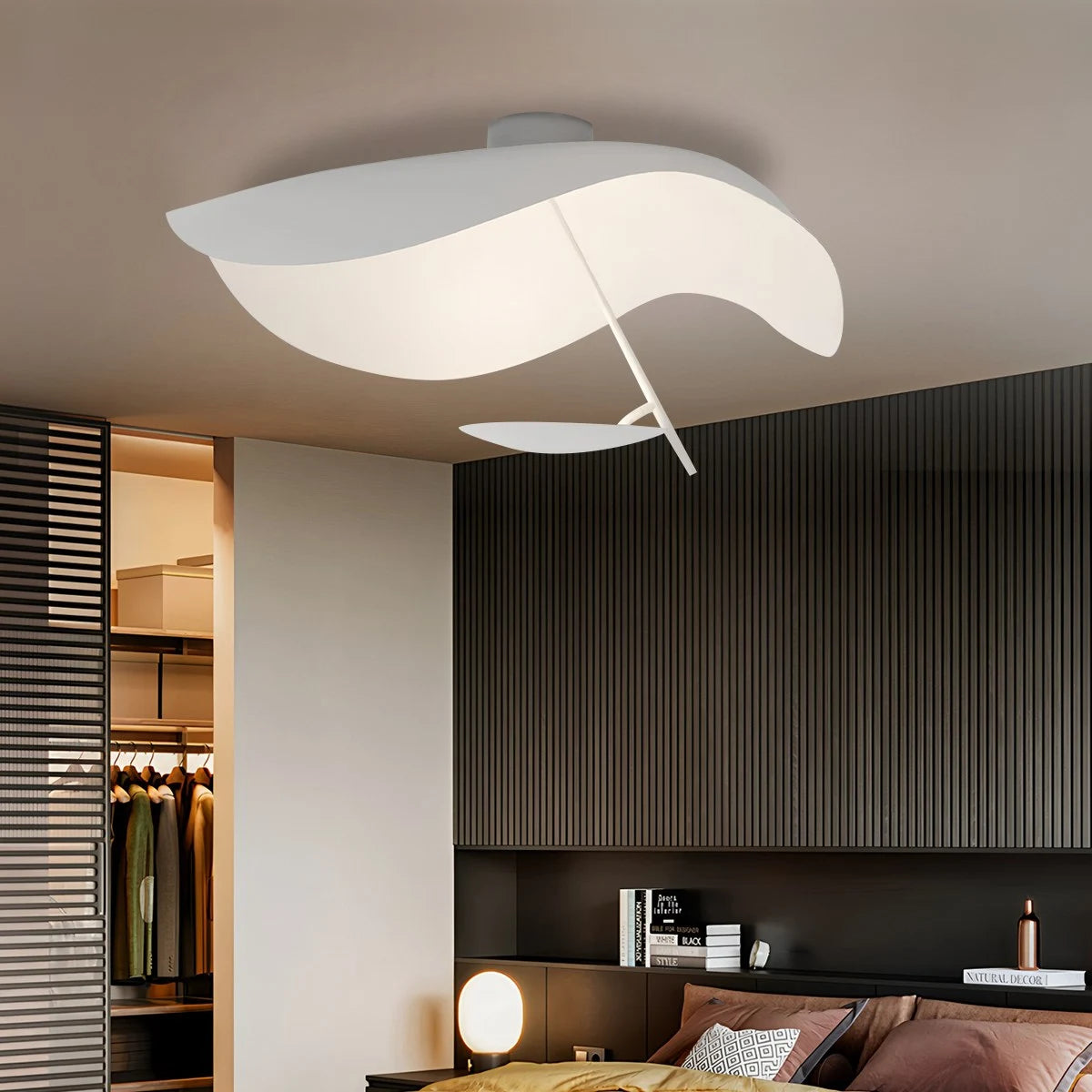 Antizer Sculptural Waveform Ceiling Light for Living Room