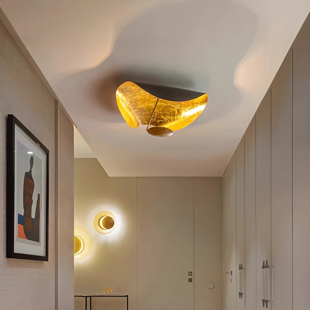 Antizer Sculptural Waveform Ceiling Light for Living Room