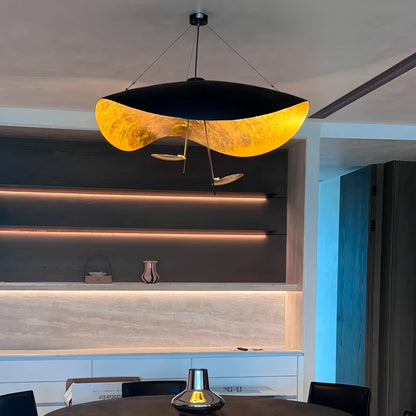Antizer Modern Sculptural Leaf Pendant Light