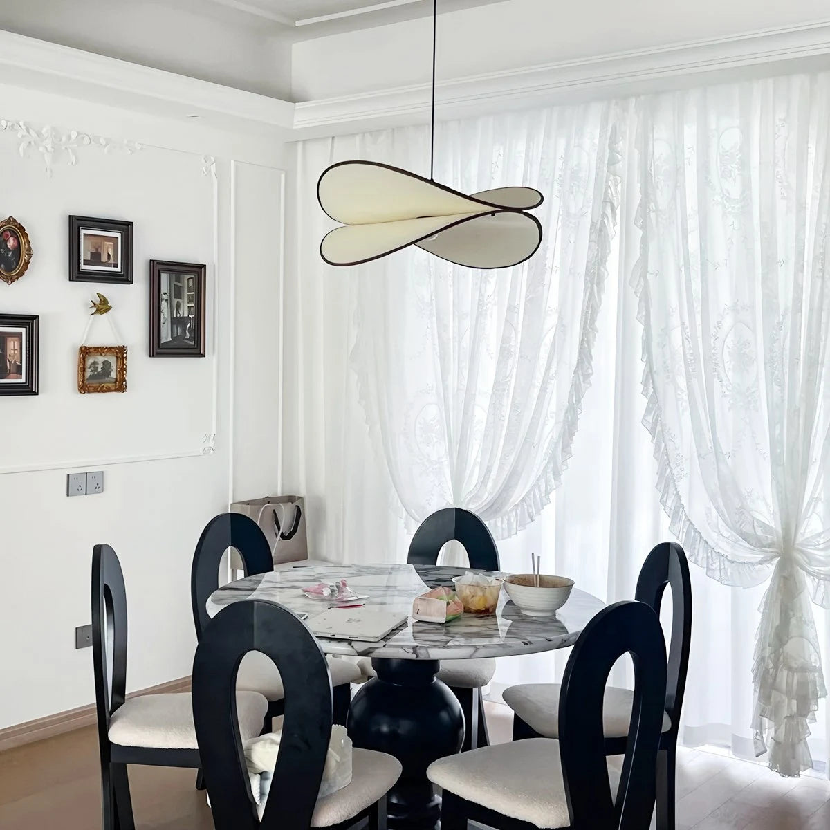 Antizer French Fabric Potato Chip Pendant Light for Dining Room