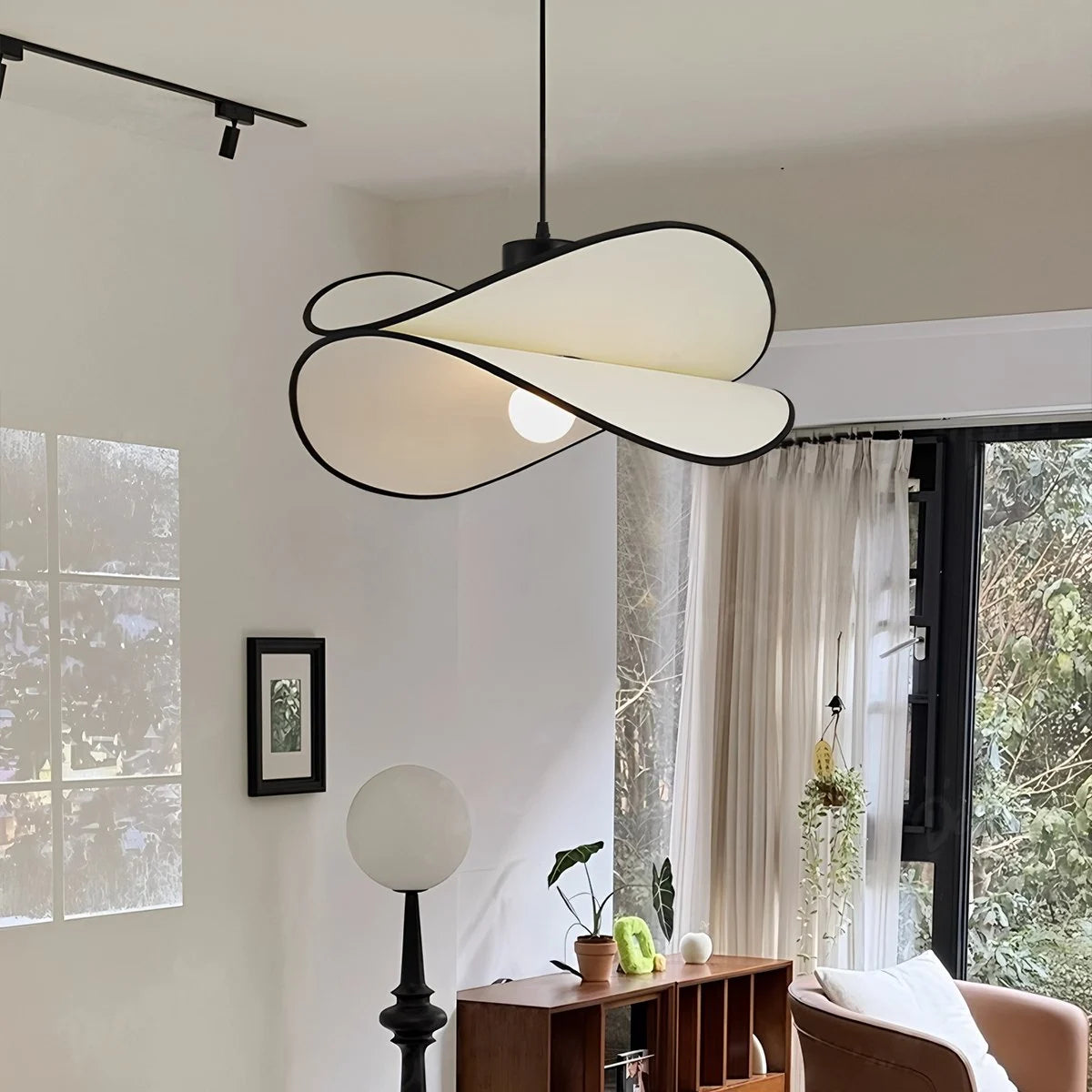 Antizer French Fabric Potato Chip Pendant Light for Dining Room