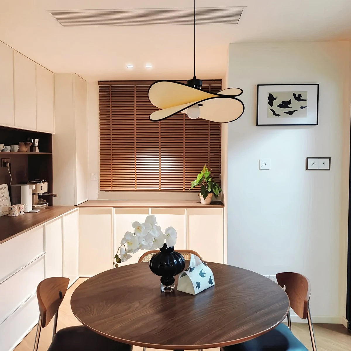 Antizer French Fabric Potato Chip Pendant Light for Dining Room