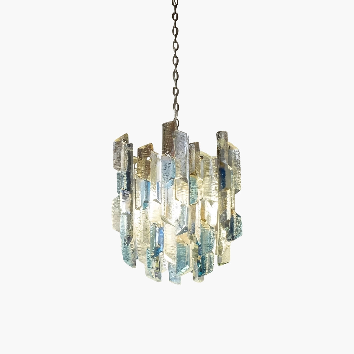 Antizer French Retro Ice Edged Glass Pendant Light