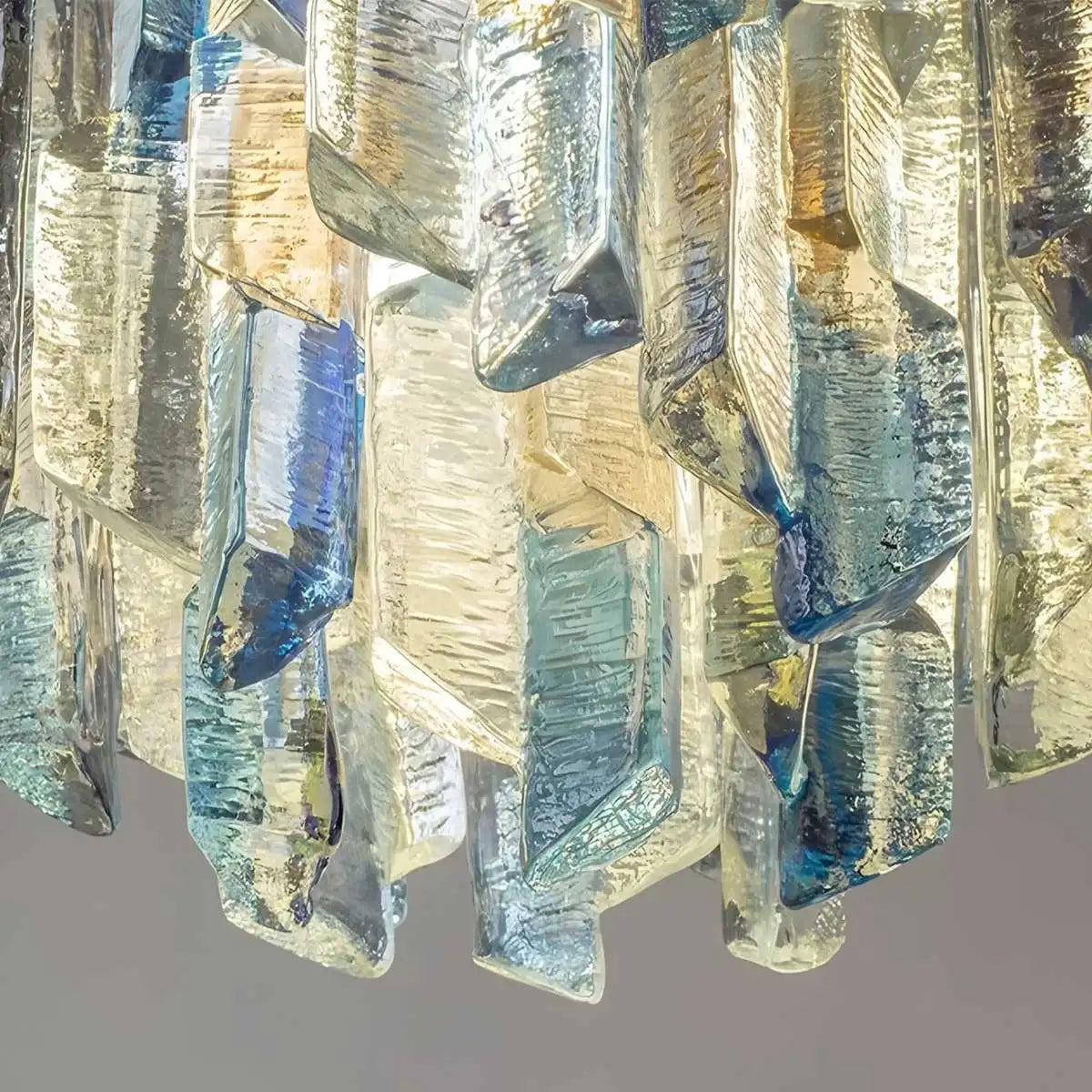 Antizer French Retro Ice Edged Glass Pendant Light