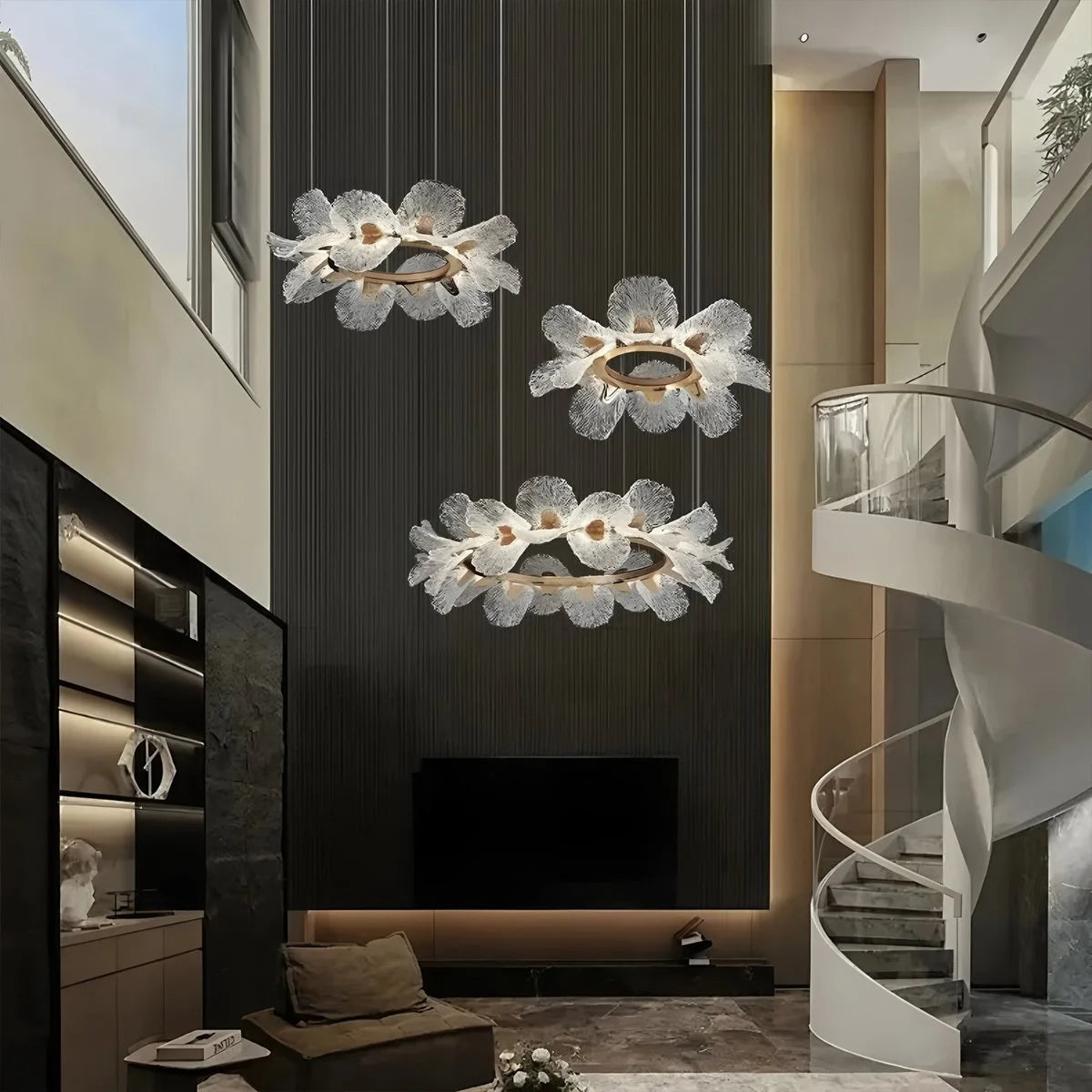 Antizer French Style Light Luxury Flower Chandelier