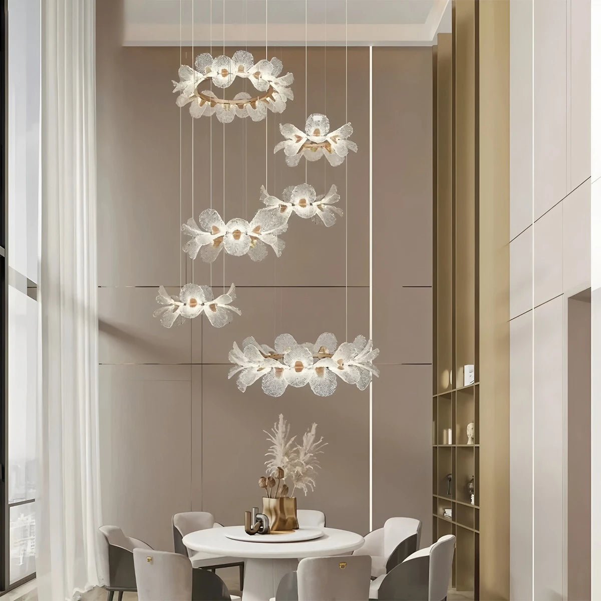 Antizer French Style Light Luxury Flower Chandelier